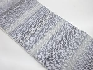 リサイクル　紙布横段模様織出しぼかし開き名古屋帯（額縁仕立て）